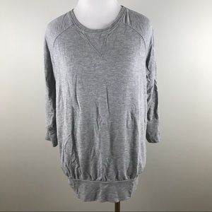 Athleta Gray Peaceful Pullover Top Size XXS